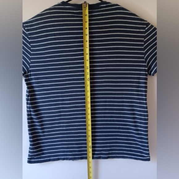 Polo by Ralph Lauren men's navy/white pocket striped s/s v-neck t-shirt size M - Picture 8 of 8